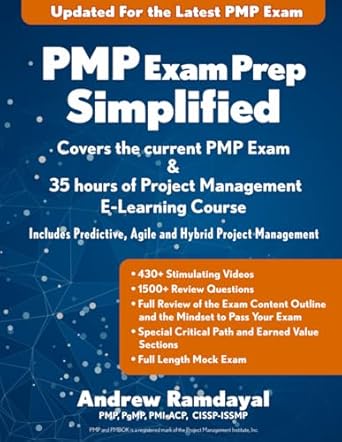 خرید کتاب PMP Exam Prep Simplified: Covers the Current PMP Exam and Includes a 35 Hours of Project Management E-Learning Course First Edition