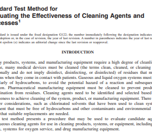 دانلود کتاب Standard Test Method for Evaluating the Effectiveness of Cleaning Agents and Processes